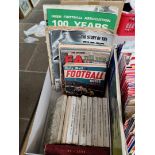 A box of football programs and annuals, 1950s and 60s.