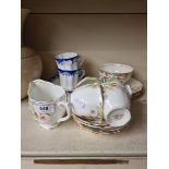 Vintage Royal Albert tea wares, 14 items together with 2 deco trios by Royal Stafford