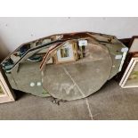 Four vintage mirrors including 1930s examples.