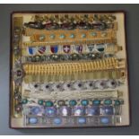 A tray of approx. eighteen vintage bracelets.