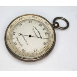 A Victorian 'compensated' pocket barometer, the dial marked T Armstrong & Bro, 88 Deansgate,