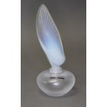 A modern Lalique glass scent bottle, etched 'Lalique France', sticker to side, height 17cm.