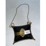 A vintage horn and brass ladies purse