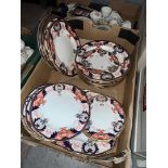 Royal Crown Derby plates, saucers, etc, pattern number 3615.