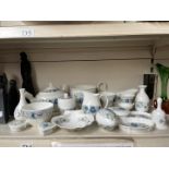 Wedgwood - teapot, milk jug & sugar basin in 'Clementine' pattern with 15 other matching items