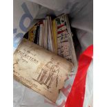 A bag of tea cards and 7 albums