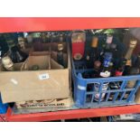 2 boxes of alcoholic beverages - wine, spirits, liqueurs