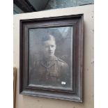 Oak framed phto of a First World War soldier