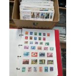 Stamps - more than 100 First Day Covers with a collection of over 600 stamps from Hungary in an