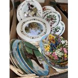 Decorative plates including a set of 8 Street Sellers of London by Wedgwood together with horses,