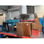 A quantity of empty toolboxes including 3 joiners toolboxes, metal cantilever and plastic boxes