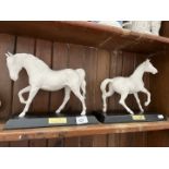 Two Beswick horse Spirit of the Wind and Spirit of Freedom. Ht. 24cn
