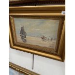 Early 20th century school, oil on canvas, seascape with sailboats, signed 'W Elliott' to lower