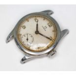 A WWII era Indian Civil Service Omega, circa 1940, ref. 2165-A, cal. 26.5T3, stainless steel case,