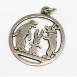 A vintage Pip, Squeak & Wilfred pendant, Registered Design no. 677150, maker's initials 'W.S',