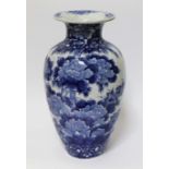 A large Japanese Arita porcelain vase, 19th century, height 47.5cm. Condition - good, no chips,