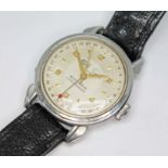 A Movado Calendomatic Sport triple date watch, circa 1950, ref. 3032, cal. C223, stainless steel
