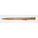 A Wahl Eversharp propelling pencil marked '14K Solid Gold', gross wt. 22.6g.