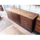 A Danish rosewood sideboard and two side cabinets. CITES no. 618235/01