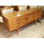 A mid 20th century teak sideboard, length 163cm.