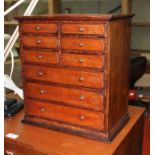 A 19th century miniature 'apprentice' chest of drawers.