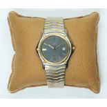 A ladies mid sized bi-metal Ebel Sport Classique wristwatch, signed anthracite dial, with date