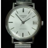 A Longines stainless steel automatic watch, circa 1967, ref. 7844-1, cal. 345, diam. 35mm, signed