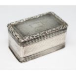 A William IV silver nutmeg grater, Thomas Edwards, London (probably) 1834, length 46mm, gross wt.