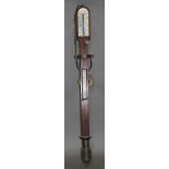 A 19th century ship's rosewood stick barometer, ivory scale signed 'G. Lowther 2 Trinity Chare