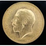 George V 1913 gold sovereign.