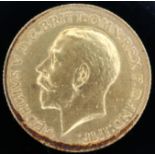 George V 1913 gold sovereign.