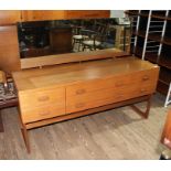 A G-Plan teak dressing table, length 152cm.