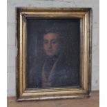 19th Century School, mid length portrait depicting a young gentleman, oil on canvas, 20cm x 25cm,