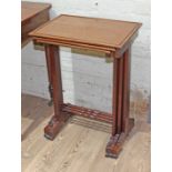 A late Georgian style mahogany nest of tables, height 69.5cm.