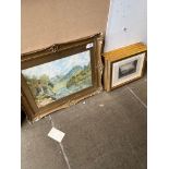A late 19th century / early 20th century watercolour, landscape scene, signed E. Kilshall, 38cm by