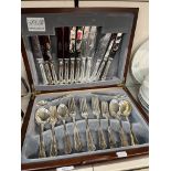 A canteen of Sheffield plated cutlery.