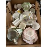 A box of Wileman and Shelley china.