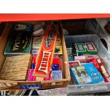 2 boxes of vintage card games etc