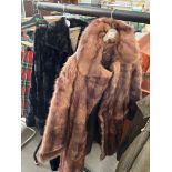 2 fur coats, one marked Scotch Mole
