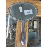 Silver dressing mirror with tortoishell back