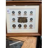 A framed set of Korean coins