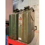 Two petrol jerry cans.
