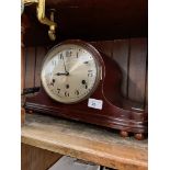 An early 20th century mahogany cased mantle clock.