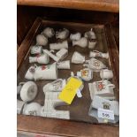 Display case of crested china