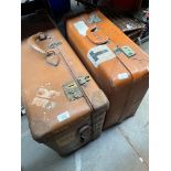 Two vintage suitcases