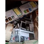 A box of stamps and few FDCs