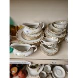 Royal Doulton Mandalay dinner wares including soup coupes and stands - approx 38 pieces
