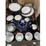 A Denby pottery 'Baroque' tea set, 34 pieces including teapot.