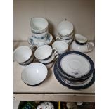 Tea wares - Royal Doulton Sherbrooke 17 pieces, and 18 pieces of Colclough Braganza