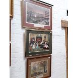 Three colour prints after Helen Bradley (1900-1979), 'Family in Spring Lane' (55cm x 36.5cm), '